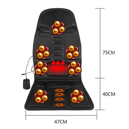 Comforelax Car Home Office Full-Body Massage Cushion Heat 7 Motors Vibrate Mat Back Neck Waist Massager Chair Relaxation Masajeador Seat12V