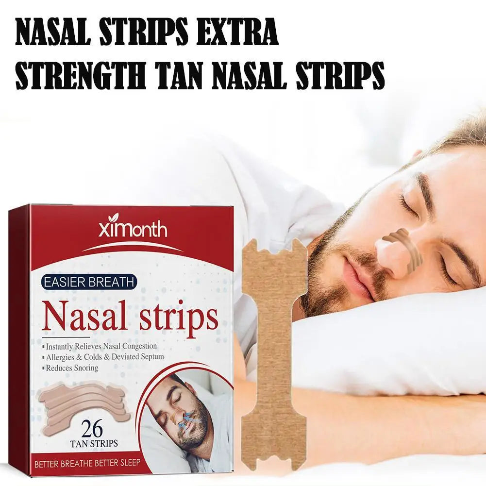 ComfoRelax 26 pcs Stop Snoring Nasal Strips Improve Sleep Reduce Snoring Relieve Nasal Congestion Due To Colds & Allergies