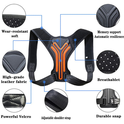 ComfoRelax Adjustable Back Shoulder Posture Corrector Belt Clavicle Spine Support Reshape Your Body Home Office Sport Upper Back Neck Brace