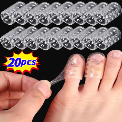 ComfoRelax 20/10/5/2pcs Elasticity Silicone Toe Caps Women Men Gel Little Toe Tube Protector Anti-Friction Breathable Foot Care Toes Covers