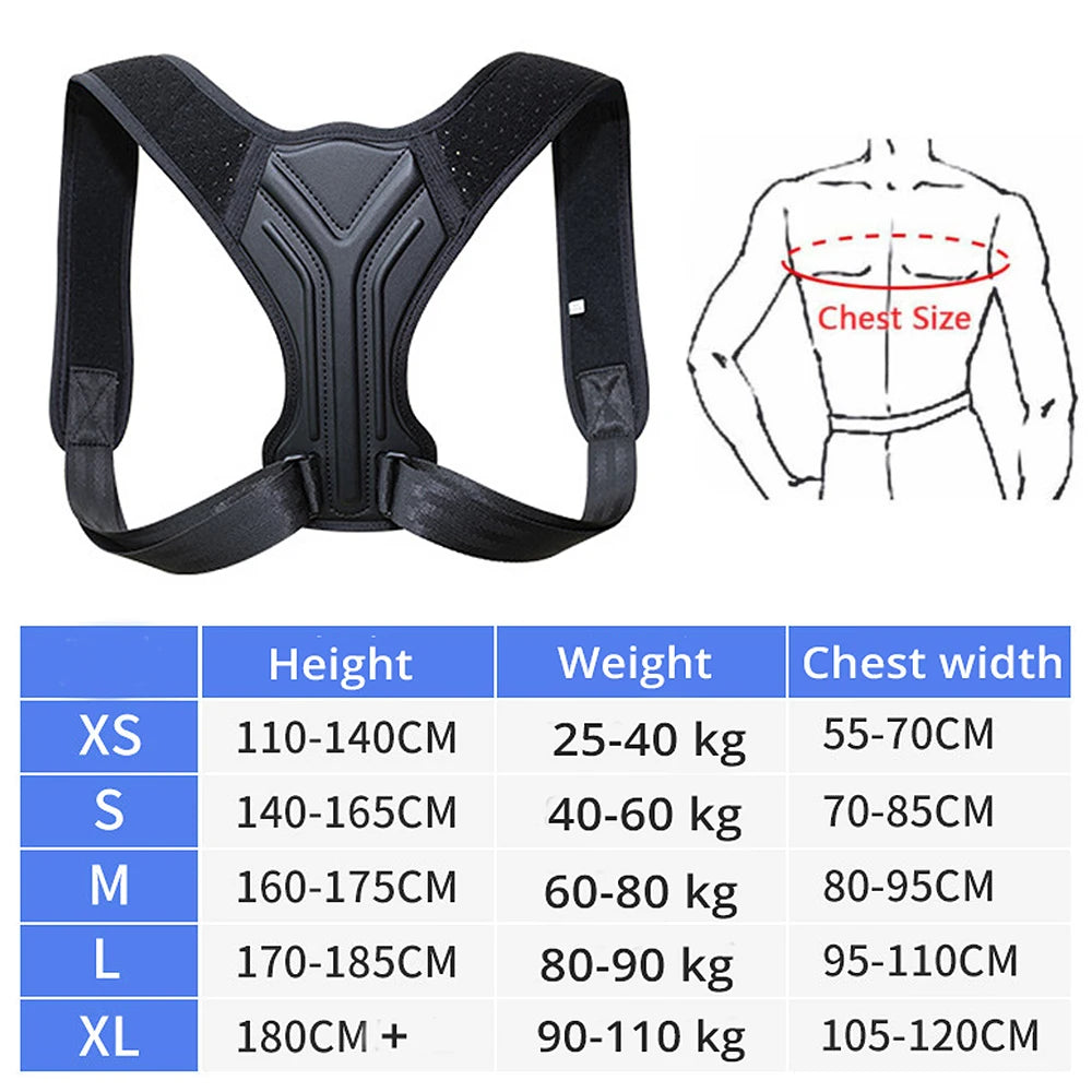 ComfoRelax Adjustable Back Shoulder Posture Corrector Belt Clavicle Spine Support Reshape Your Body Home Office Sport Upper Back Neck Brace