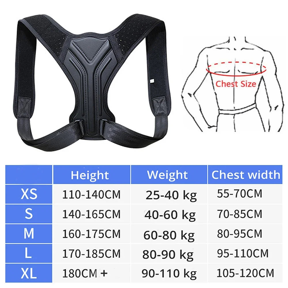 ComfoRelax Adjustable Back Shoulder Posture Corrector Belt Clavicle Spine Support Reshape Your Body Home Office Sport Upper Back Neck Brace