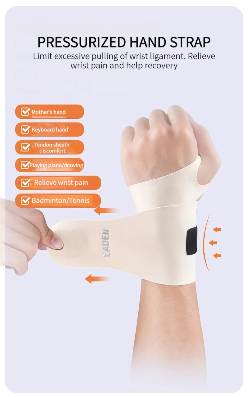 Comforelax Adjustable Thin Compression Wrist Guard Sprain Wrist Brace Wrist Exercise Safety Support Tendon Sheath Pain For Men Women