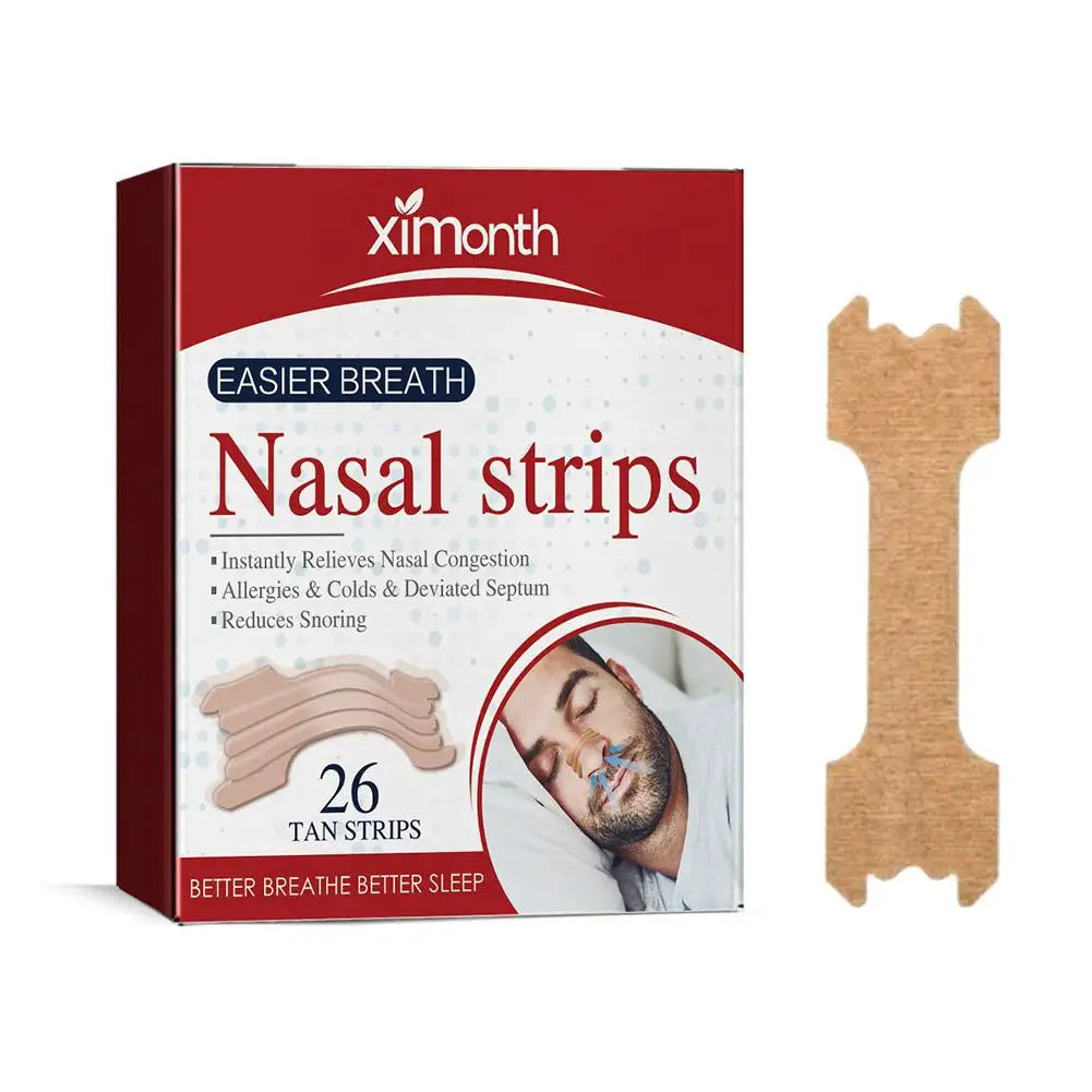 ComfoRelax 26 pcs Stop Snoring Nasal Strips Improve Sleep Reduce Snoring Relieve Nasal Congestion Due To Colds & Allergies