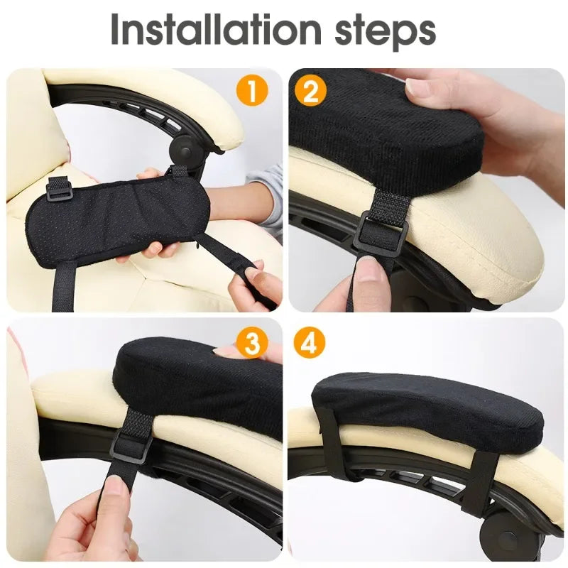 ComfoRelax 2 or 1pcs Car Armrest Pad Soft Memory Foam Hand Cushion for Auto Chair Elbow Arm Rest Ergonomic Sponge Pillow Interior Accessories