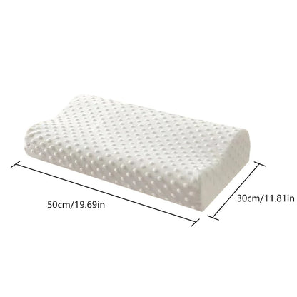 Comforelax 1PC 30x50cm Latex Memory Pillow With Cover White Massage Orthopedic Slow Rebound Relax Protector Sleeping Replacement Supplies