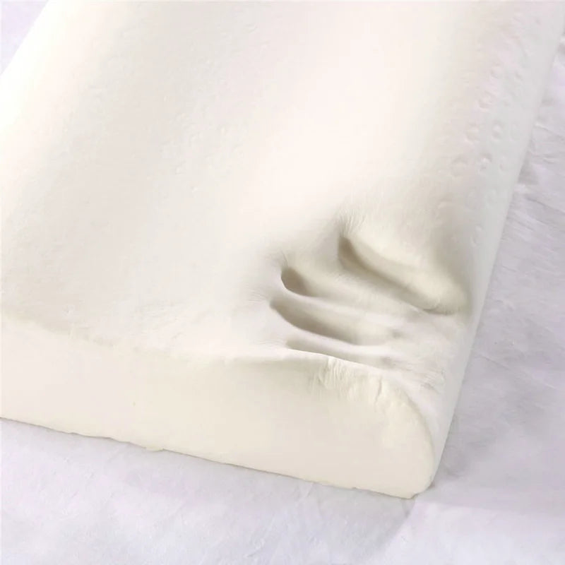 Comforelax 1PC 30x50cm Latex Memory Pillow With Cover White Massage Orthopedic Slow Rebound Relax Protector Sleeping Replacement Supplies